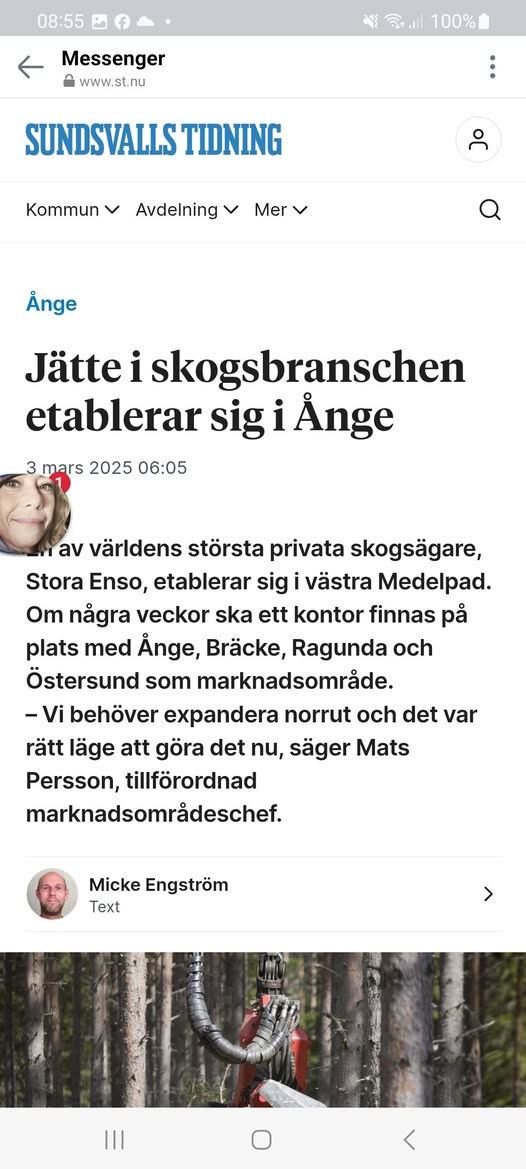 Skogsbranschjätte Etablerar Sig I Ånge