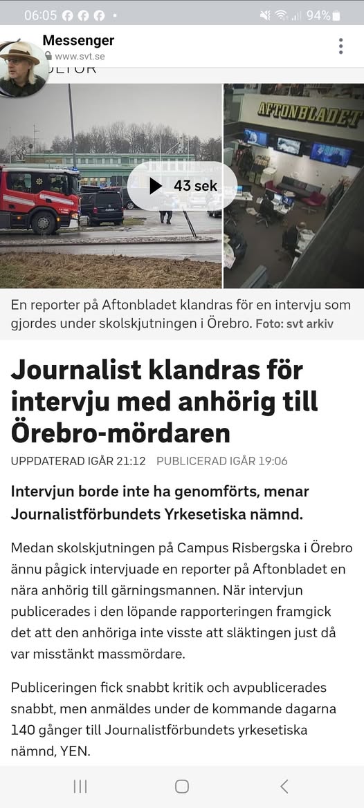 Klandrad För Anhörigintervju