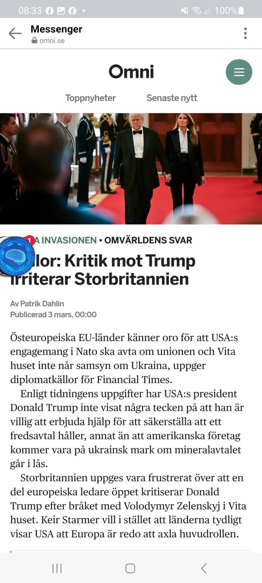 Trump-Kritik Irriterar Storbritannien