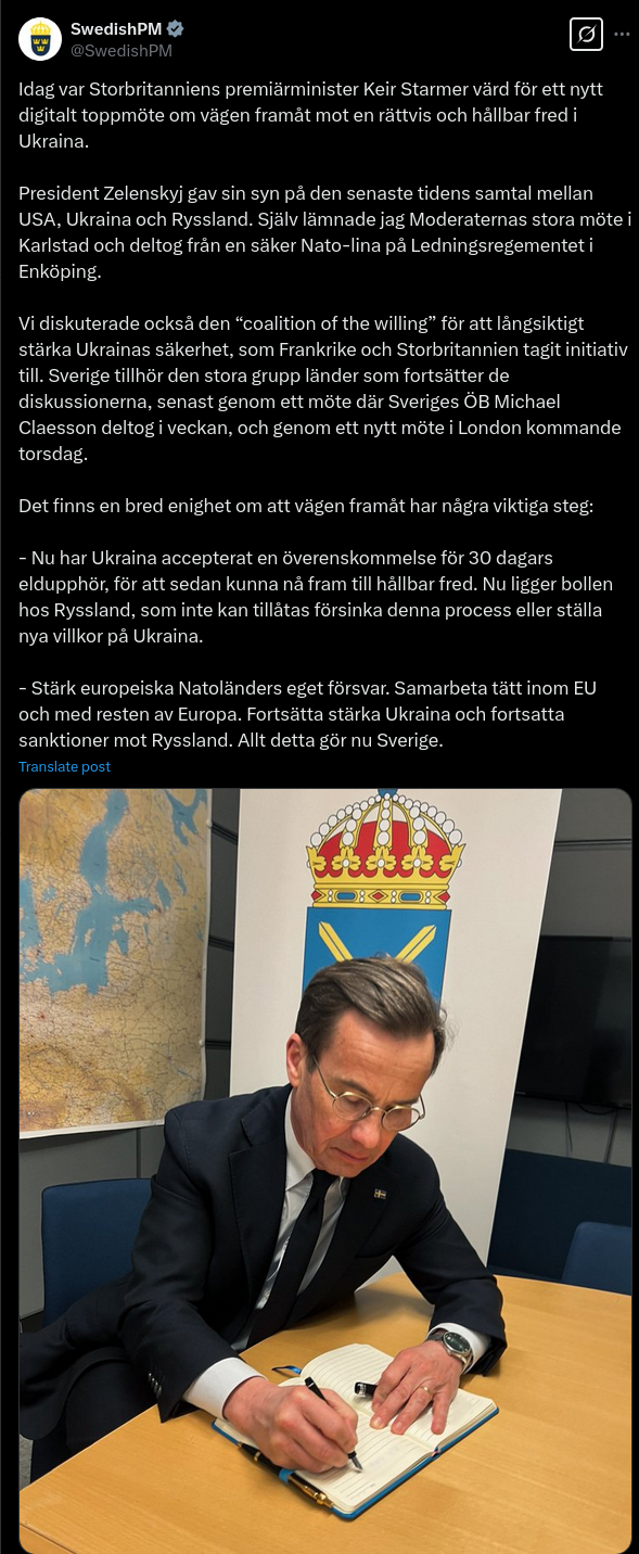 Videomötesrapport & Lavrovs Intresse