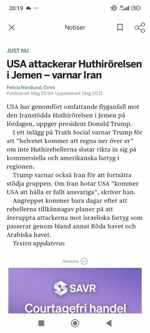 USA Attackerar Mål I Jemen