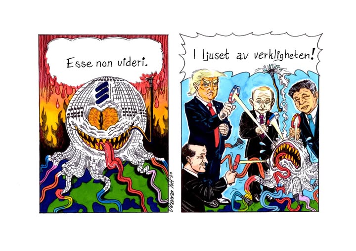 Grok Med Karikatyrgrund