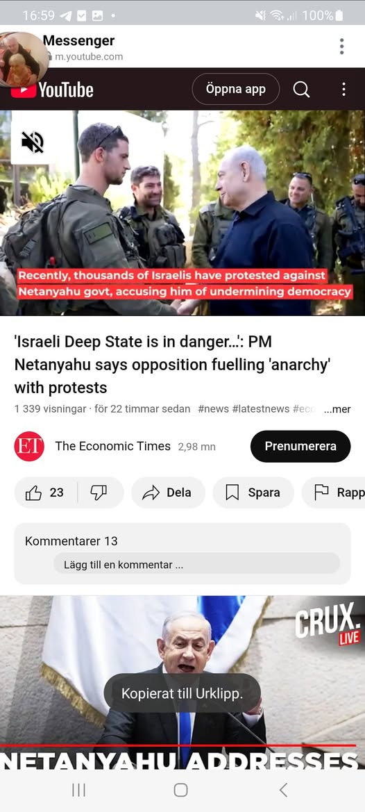 Bibi Om Demokrati & Djupa Staten I Israel