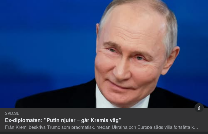 Gnölande I SvD Över Njutande Putin