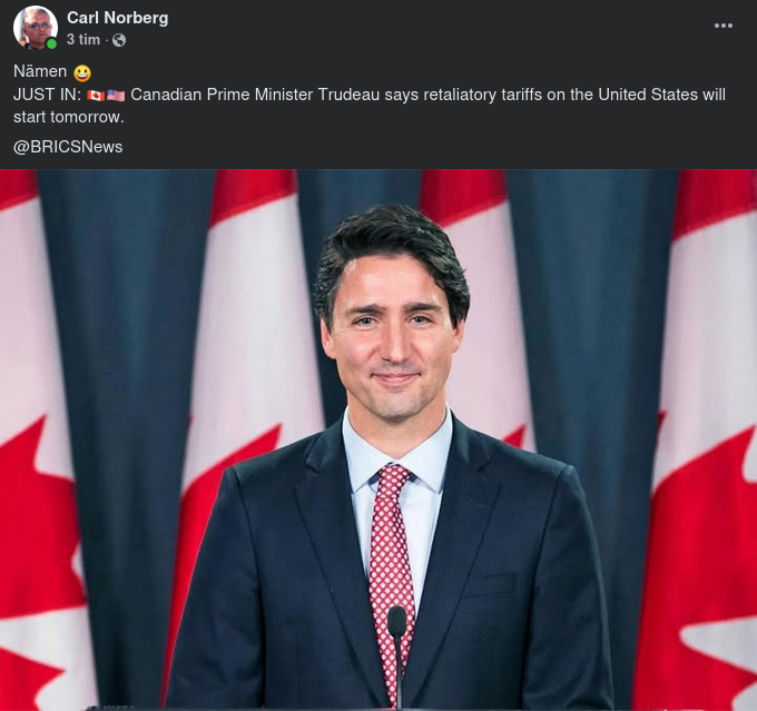 Trudelutt-Tariffer Startar Imorgon