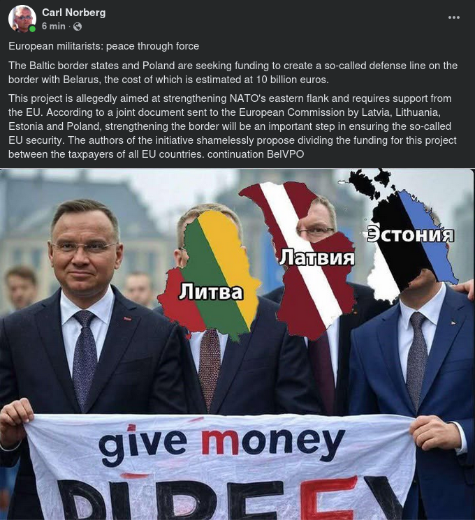 Europeisk Försvarslinje Längs Belarus Gräns..