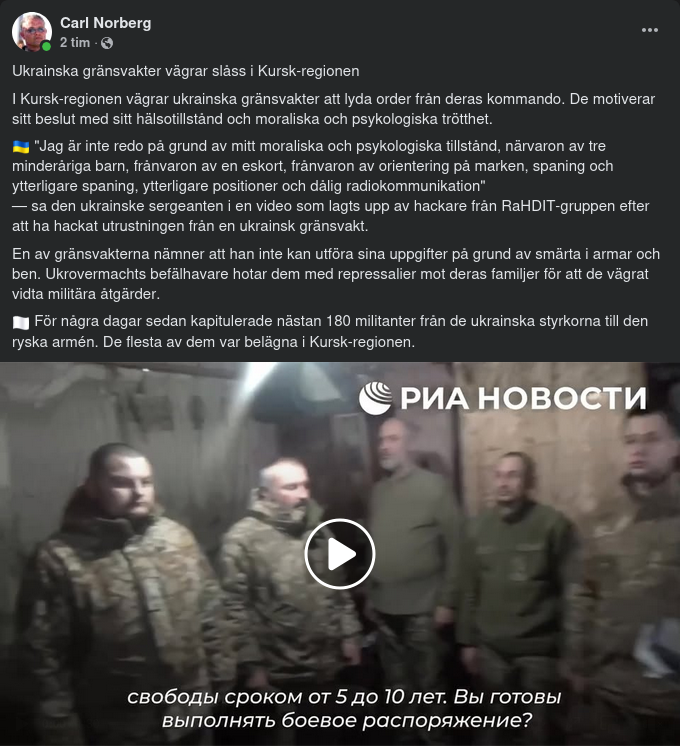 Ukrainsk Vägran I Kursk-Regionen