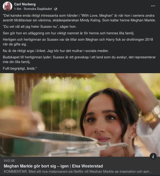 Öborna & Meghan Sussex I SvD