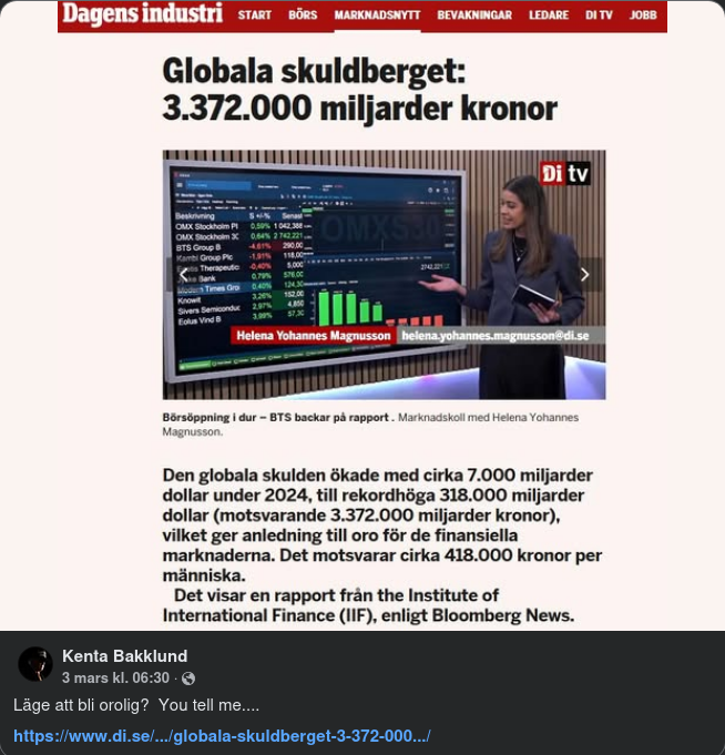 Nominellt Globalt Skuldberg