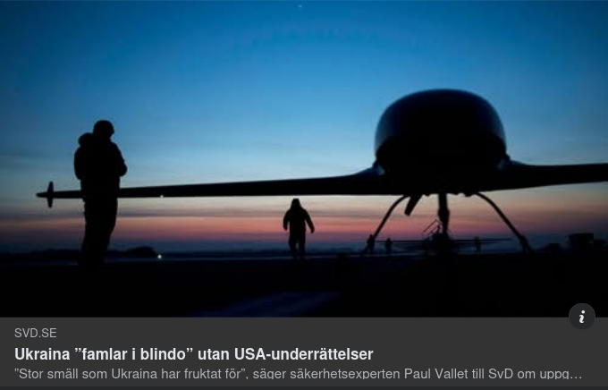 USA Förblindar Ukrainas Stridsförmåga