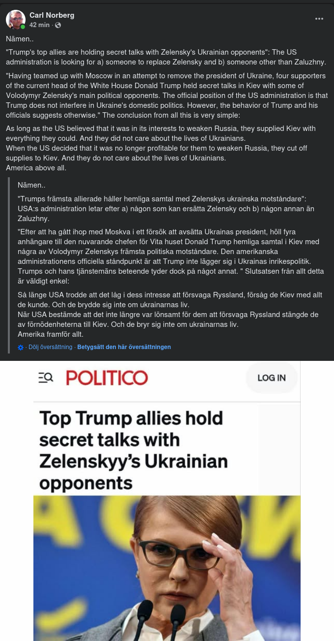 USA Samtalar Med Opponenter Till Zelensky