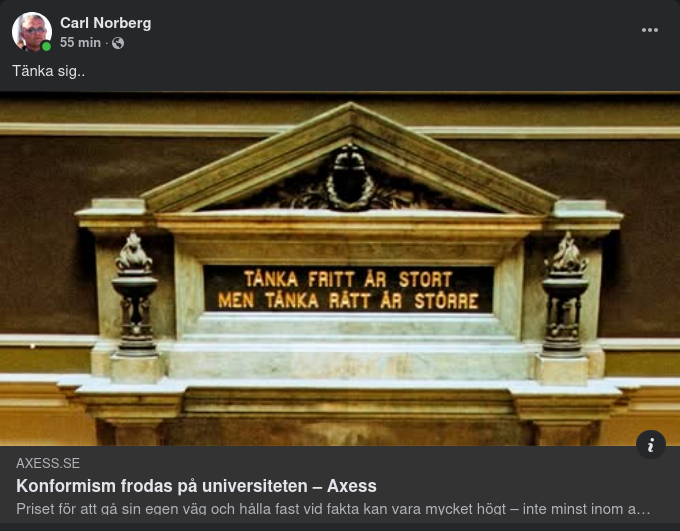 Konformismfrodigt Universitetsklimat