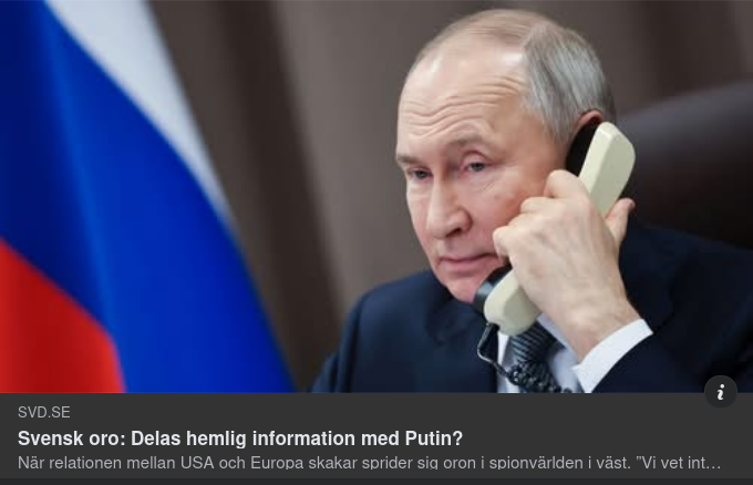 Svensk Oro Över Hemlig Informationsdelning I SvD