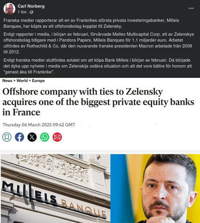 Bankaffärer Offshore Med Zelinsky