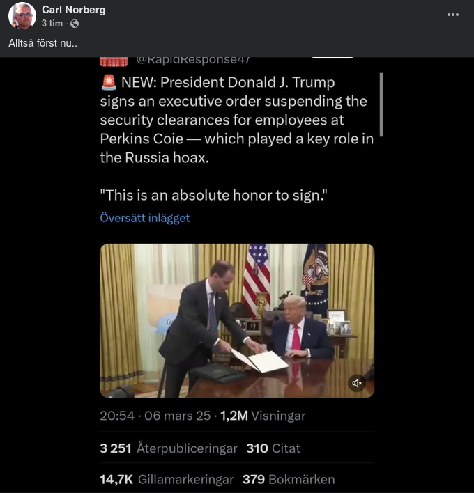 Indragna Säkerhetsklassificeringar