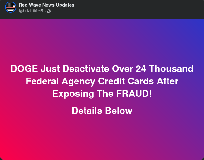 DOGE Avaktiverar Fler Än 24 000 Kreditkort