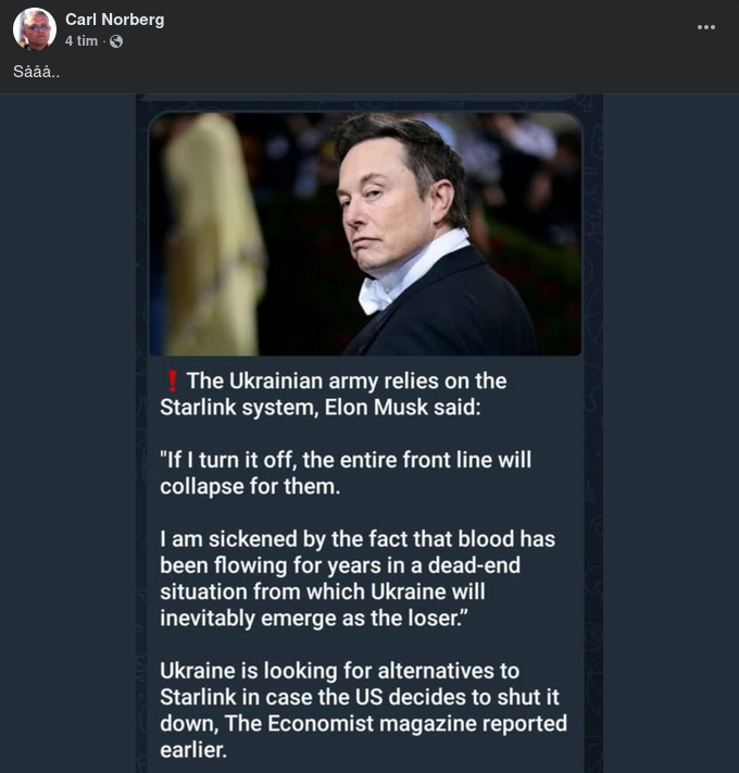 Ukraina, Starlink & Musk