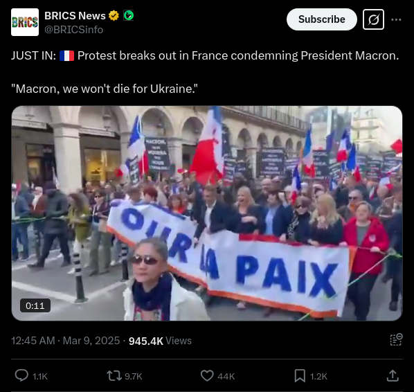 Franska Ukraina-Protester