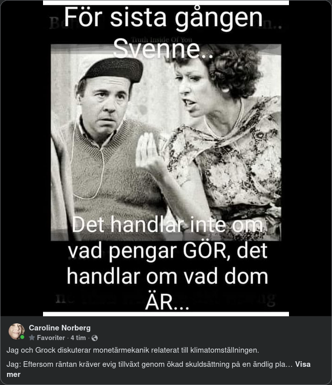 Monetärmekanik, Grok & Klimatomställningen