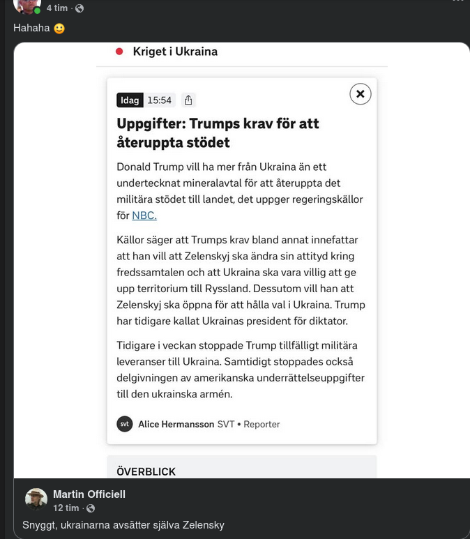 Krav För Återupptaget Trump-Stöd