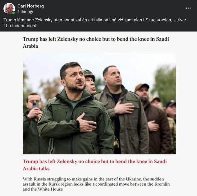 Knätvingad Zelensky På Saudimöte