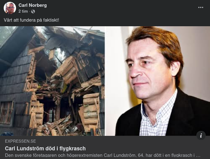 Carl Lundström Död I Flygkrasch