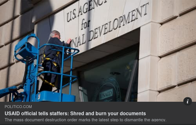Dokumentförstörande USAID
