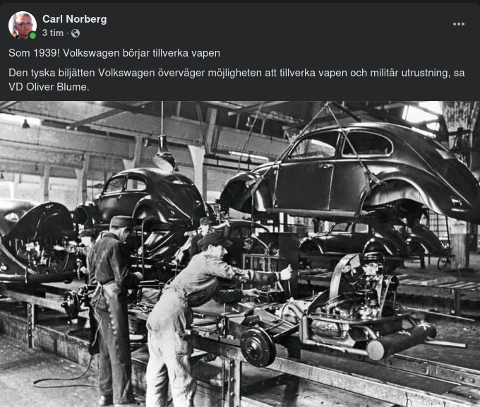Vapentillverkningsövervägande VW