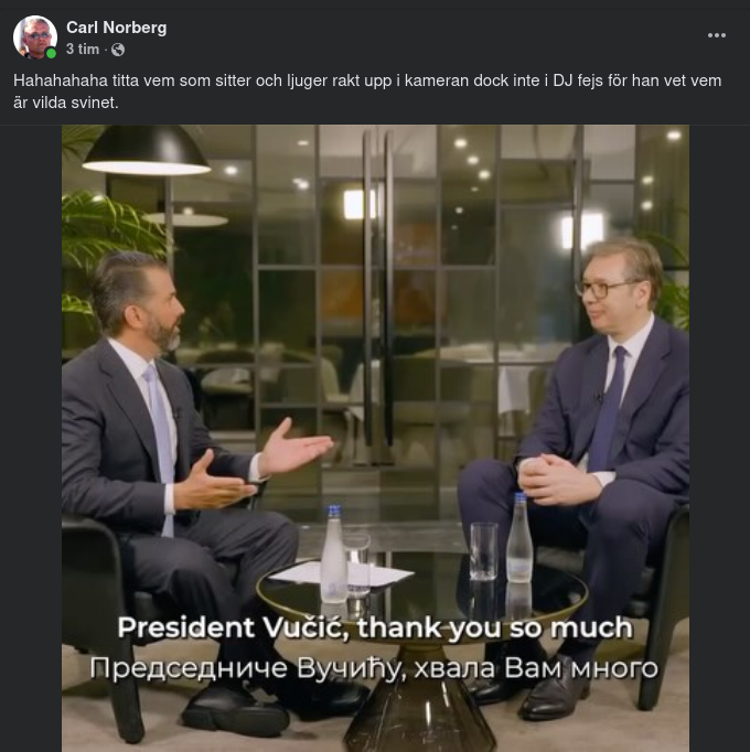 Trump Jr & Serbiens President