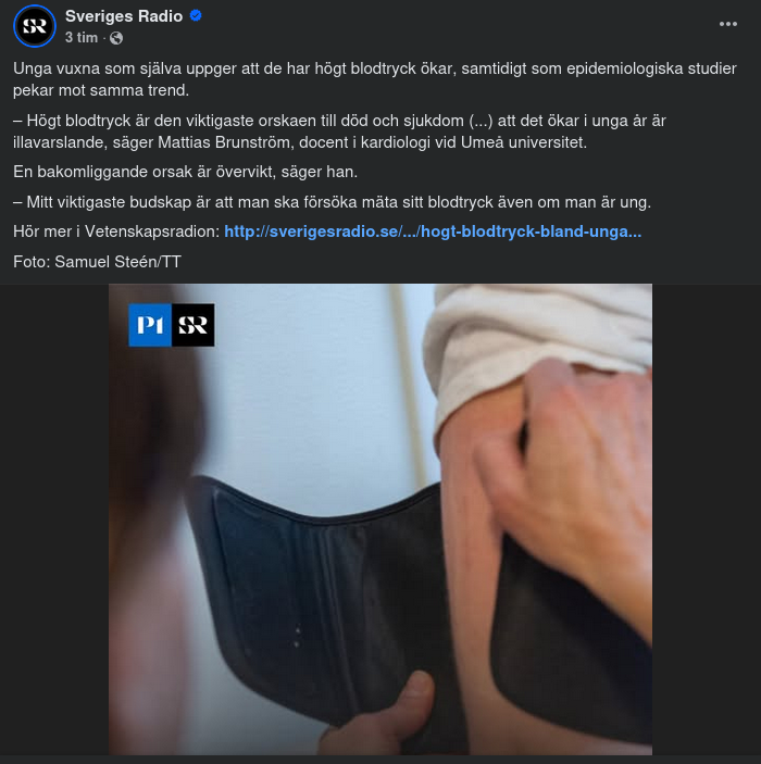 Högt Blodtryck Bland Unga