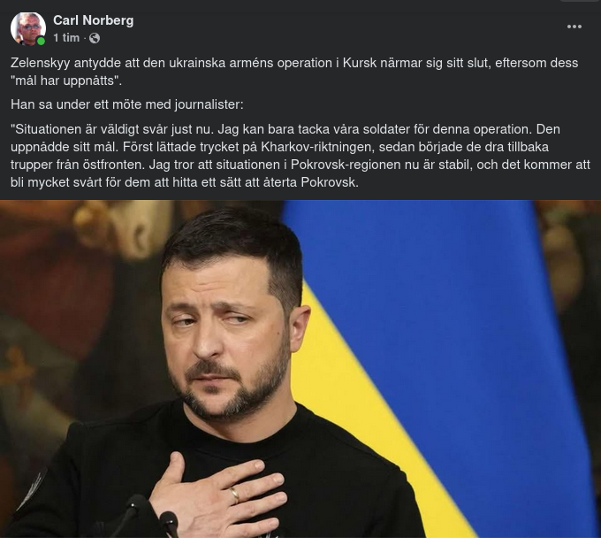 Zelensky Om Kurskoperationen Med Kommentar Av Zakharova