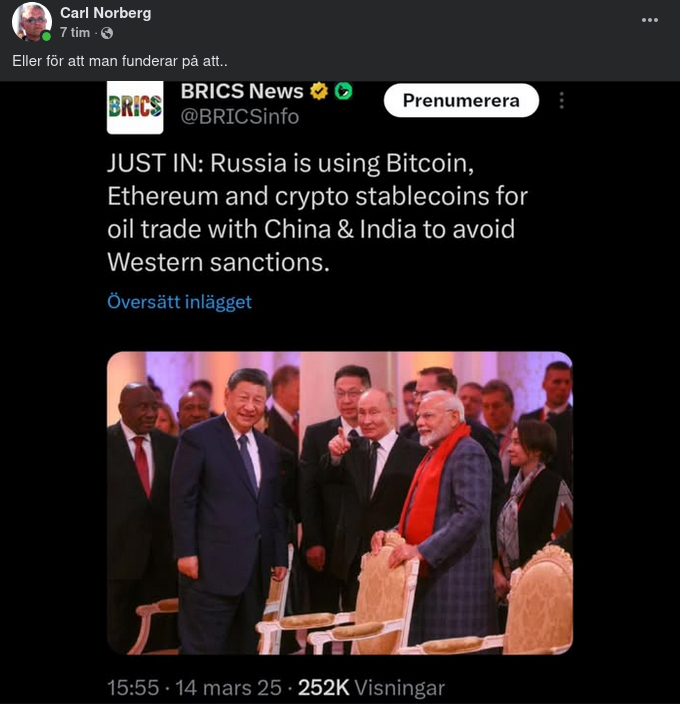 Krypto Mellan Ryssland, Kina & Indien