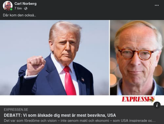 Hökmark & Besvikna Älskare I Expressen