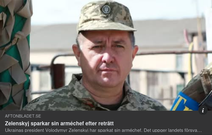 Zelensky Sparkar Arméchefen