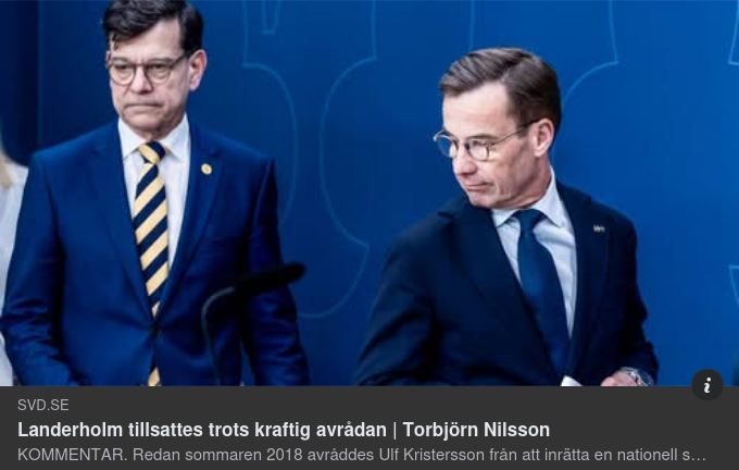 Landerholm Tillsatt Trots Kraftig Avrådan