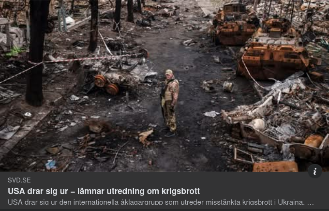 USA Lämnar Krigsbrottsutredning