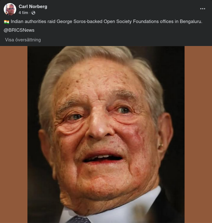 Myndighetsräd Mot Open Society Foundationskontor I Indien