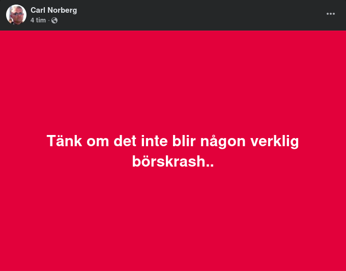 Ingen Verklig Börskrasch?..