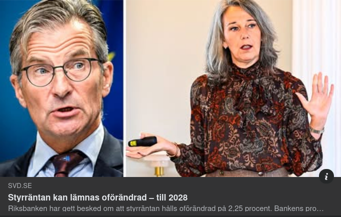 Oförändrad Styrränta