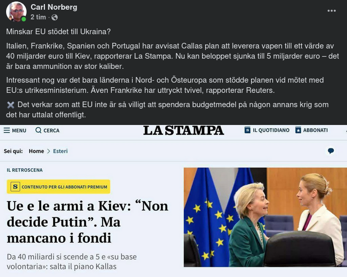 Minskat EU-Stöd För Ukraina?..