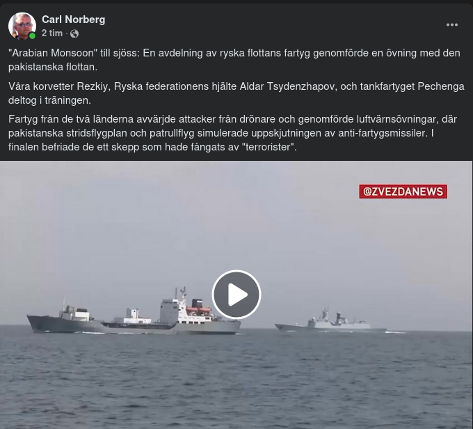 Flottövning Med Ryssland & Pakistan
