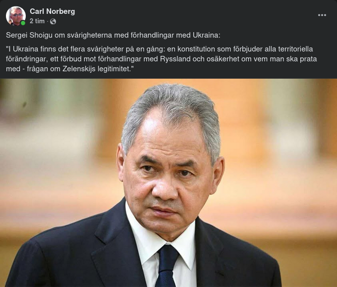 Shoigu Om Ukrainasvårigheter