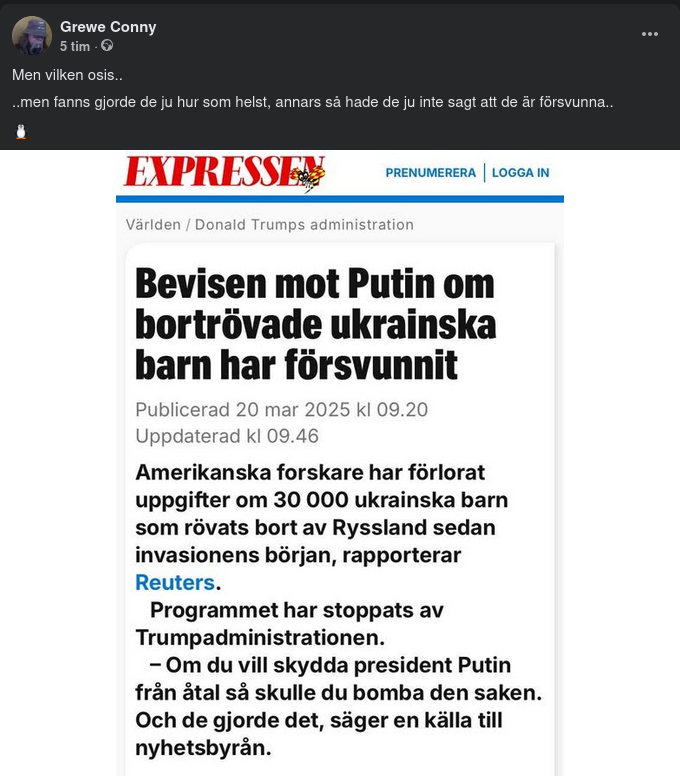Bevis För Ryskt Bortrövade Ukraina-Barn Försvunna..