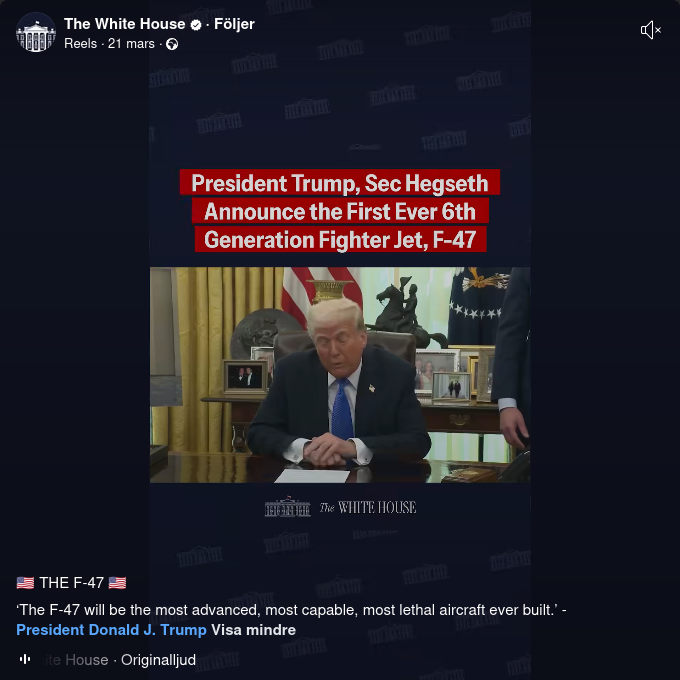 Trump Annonserar F-47