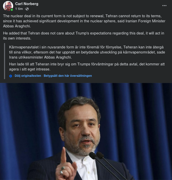 Iran Om Kärnkraftsavtal