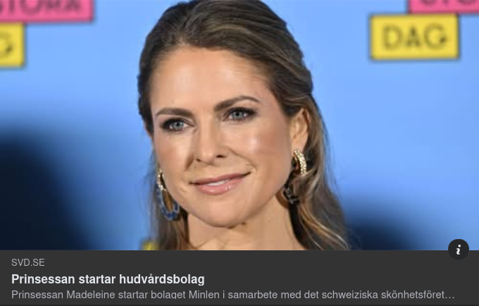 Prinsessan Madeleine Startar Hudvårdsföretag