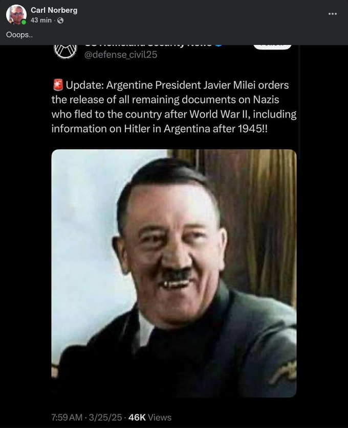 Alla Argentinska Dokument Om Mottagna Nazister Släpps