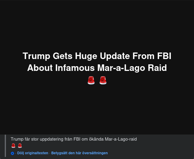 Trump Uppdaterad Om Mar-a-Lago Tillslag