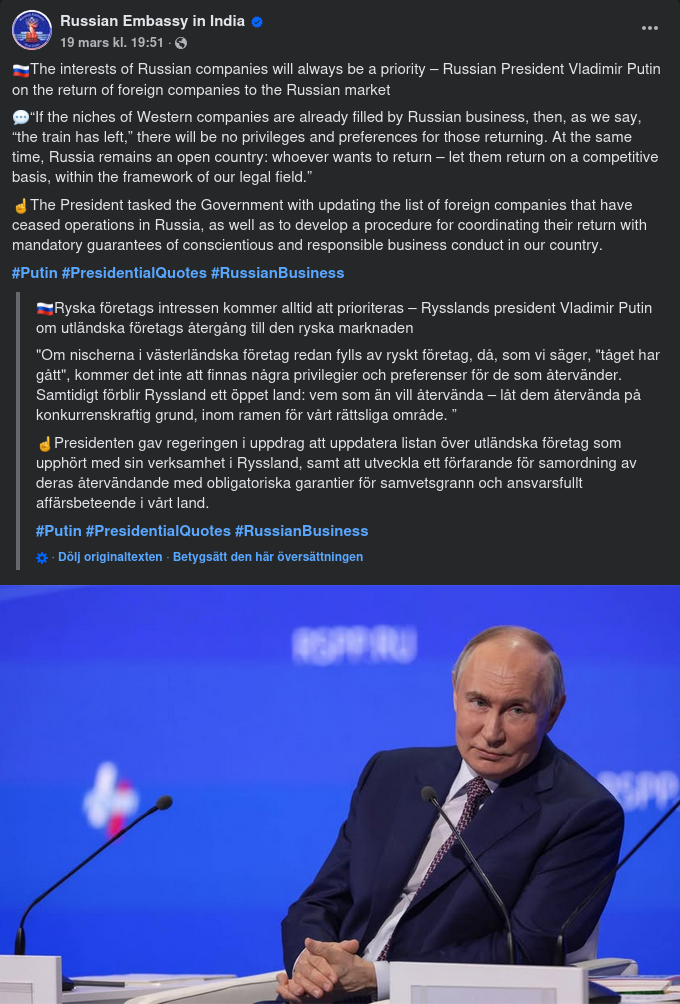 Putin & Den Ryska Marknaden