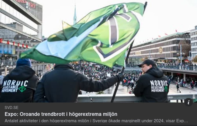 Trendbrott I Svensk Högerextremistmiljö - Enligt Expo I SvD